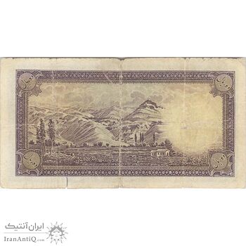 اسکناس 10 ریال پشت فارسی (بدون مهر) - تک - F - رضا شاه