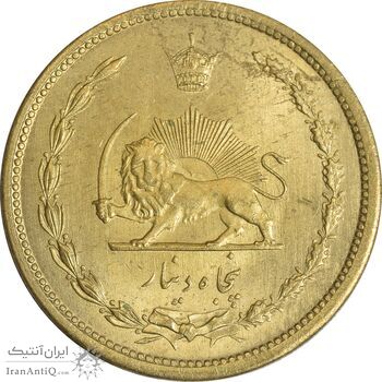 سکه 50 دینار 1322 برنز - MS63 - محمد رضا شاه
