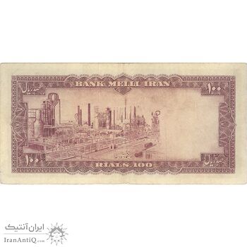 اسکناس 100 ریال 1333 - تک - VF25 - محمد رضا شاه