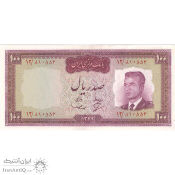اسکناس 100 ریال 1342 - تک - UNC61 - محمد رضا شاه