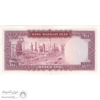 اسکناس 100 ریال 1342 - تک - UNC61 - محمد رضا شاه
