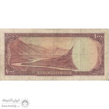 اسکناس 1000 ریال سری سوم - تک - VF25 - محمد رضا شاه