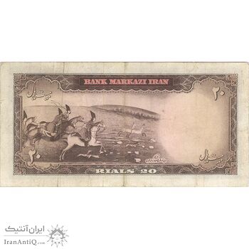 اسکناس 20 ریال (بهنیا - سمیعی) - تک - VF30 - محمد رضا شاه اسکناس 20 ریال (بهنیا - سمیعی) - تک - VF30 - محمد رضا شاه