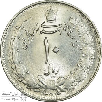 سکه 10 ریال 1324 - MS63 - محمد رضا شاه سکه 10 ریال 1324 - MS63 - محمد رضا شاه