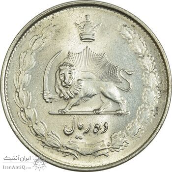 سکه 10 ریال 1324 - MS63 - محمد رضا شاه سکه 10 ریال 1324 - MS63 - محمد رضا شاه