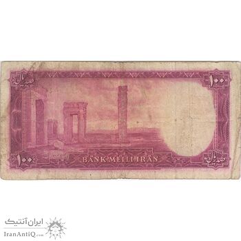 اسکناس 100 ریال سری سوم - تک - VF20 - محمد رضا شاه