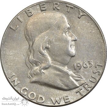 سکه نیم دلار 1963 فرانکلین - AU58 - آمریکا