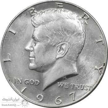 سکه نیم دلار 1967 کندی - MS61 - آمریکا