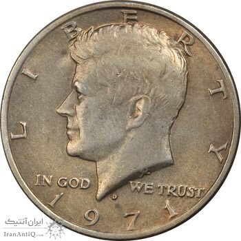 سکه نیم دلار 1971D کندی - AU55 - آمریکا