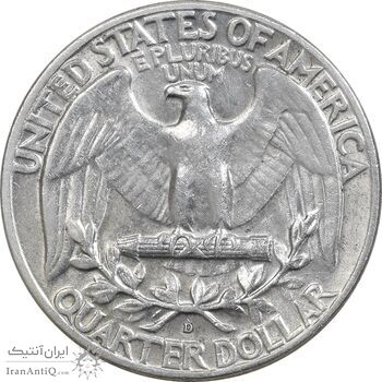سکه کوارتر دلار 1964D واشنگتن - AU50 - آمریکا