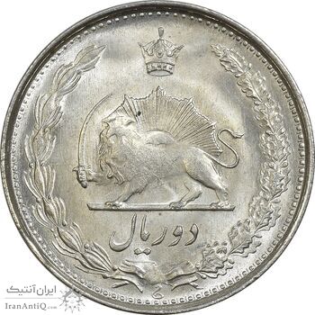 سکه 2 ریال 1323 - MS63 - محمد رضا شاه سکه 2 ریال 1323 - MS63 - محمد رضا شاه