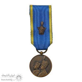 مدال برنز آویزی تاجگذاری 1346 (شب) - UNC - محمد رضا شاه