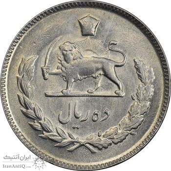 سکه 10 ریال 1350 - AU58 - محمد رضا شاه سکه 10 ریال 1350 - AU58 - محمد رضا شاه