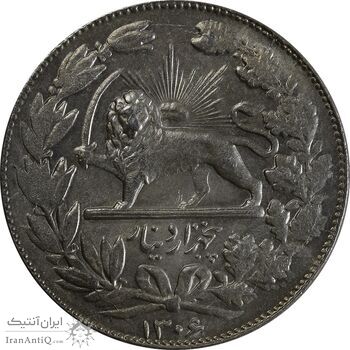سکه 5000 دینار 1306 خطی - MS63 - رضا شاه سکه 5000 دینار 1306 خطی - MS63 - رضا شاه