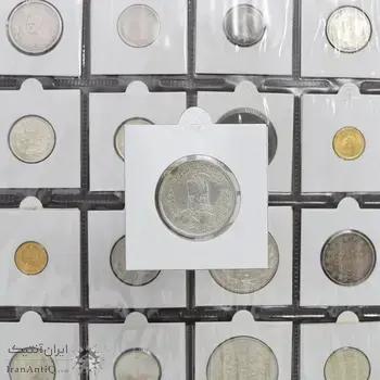 سکه 2000 دینار 1323 تصویری - EF45 - مظفرالدین شاه