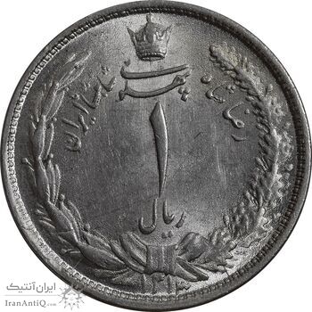 سکه 1 ریال 1313 (3 تاریخ کوچک) - MS62 - رضا شاه سکه 1 ریال 1313 (3 تاریخ کوچک) - MS62 - رضا شاه