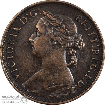 سکه 1 فارتینگ 1884 ویکتوریا - EF45 - انگلستان