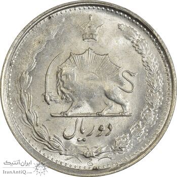سکه 2 ریال 1325 - MS61 - محمد رضا شاه