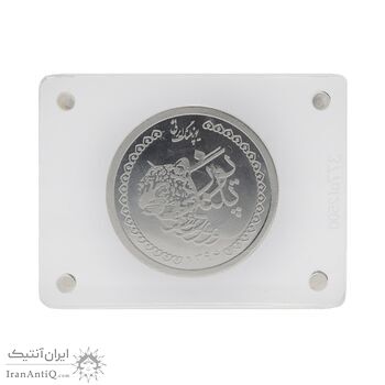 مدال نقره یوز پلنگ ایرانی - با جعبه فابریک - بیست گرمی