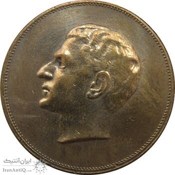 مدال برنز بیست و پنجمین سال سلطنت 1344 - VF - محمدرضا شاه
