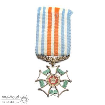 نشان خدمت شهربانی (روبان فابریک) - AU - رضا شاه