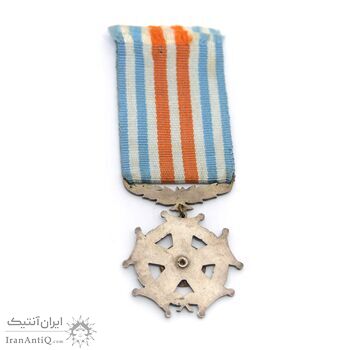 نشان خدمت شهربانی (روبان فابریک) - AU - رضا شاه