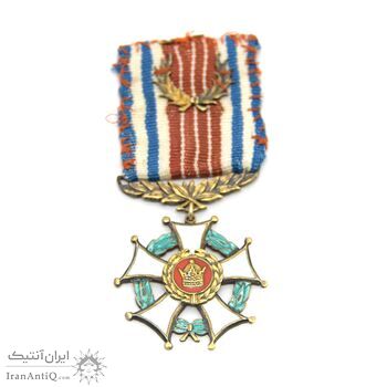 نشان خدمت شهربانی (روبان فابریک) - EF - رضا شاه