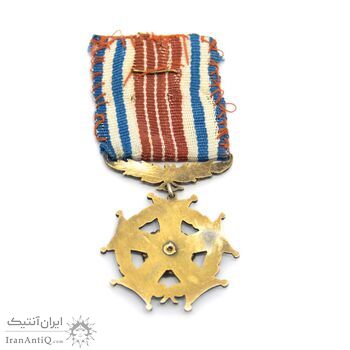 نشان خدمت شهربانی (روبان فابریک) - EF - رضا شاه