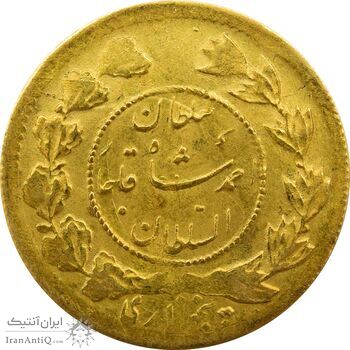 سکه طلا 5000 دینار تصویری 1337 - MS62 - احمد شاه