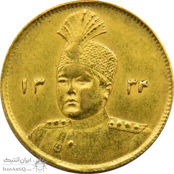 سکه طلا 1 تومان تصویری 1334 (تاریخ کوچک) - MS61 - احمد شاه