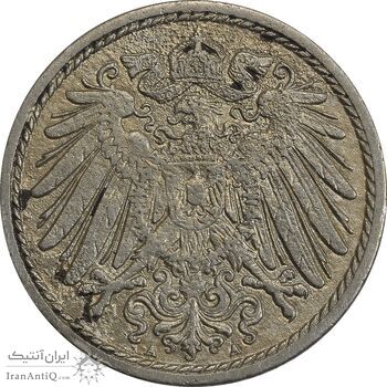 سکه 5 فینیگ 1912A ویلهلم دوم - VF35 - آلمان