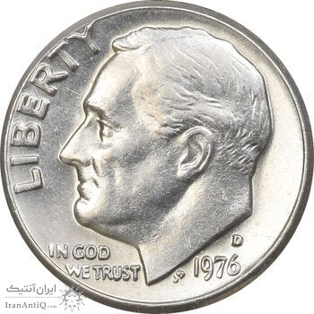سکه 1 دایم 1976D روزولت - MS62 - آمریکا