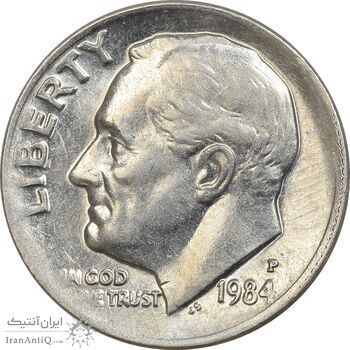 سکه 1 دایم 1984P روزولت - MS61 - آمریکا