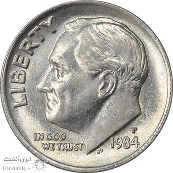 سکه 1 دایم 1984P روزولت - MS63 - آمریکا سکه 1 دایم 1984P روزولت - MS63 - آمریکا