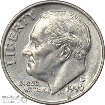 سکه 1 دایم 1996D روزولت - MS61 - آمریکا
