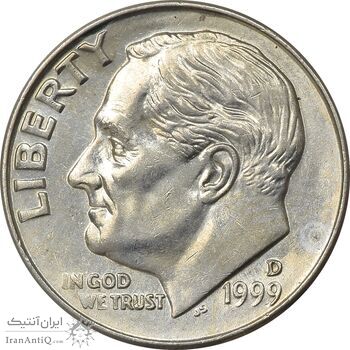 سکه 1 دایم 1999D روزولت - MS61 - آمریکا سکه 1 دایم 1999D روزولت - MS61 - آمریکا