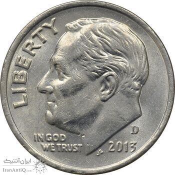سکه 1 دایم 2013D روزولت - MS61 - آمریکا