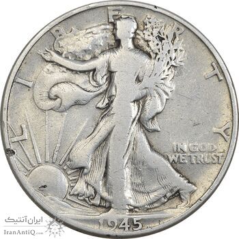 سکه نیم دلار 1945 نماد آزادی - VF35 - آمریکا