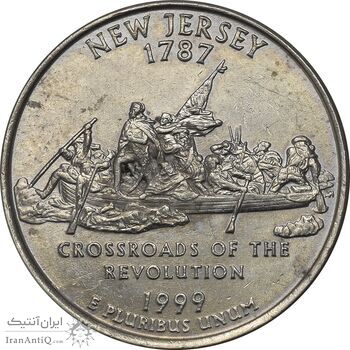سکه کوارتر دلار 1999D ایالتی (نیوجرسی) - MS61 - آمریکا