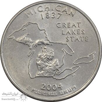سکه کوارتر دلار 2004D ایالتی (میشیگان) - MS61 - آمریکا