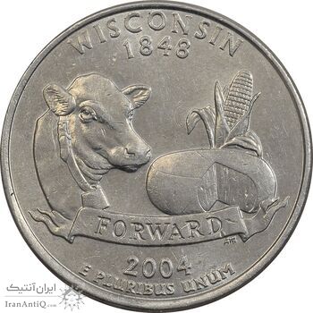 سکه کوارتر دلار 2004D ایالتی (ویسکانسین) - MS61 - آمریکا سکه کوارتر دلار 2004D ایالتی (ویسکانسین) - MS61 - آمریکا