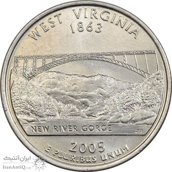 سکه کوارتر دلار 2005D ایالتی (ویرجینیای غربی) - MS61 - آمریکا