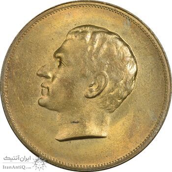 مدال برنز بیست و پنجمین سال سلطنت 1344 - UNC - محمدرضا شاه