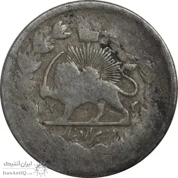 سکه 2000 دینار 1313 صاحبقران - VF20 - ناصرالدین شاه
