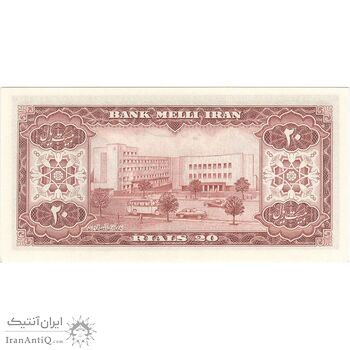 اسکناس 20 ریال 1333 - تک - UNC64 - محمد رضا شاه