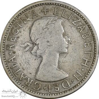 سکه 2 شیلینگ 1955 الیزابت دوم - VF35 - انگلستان