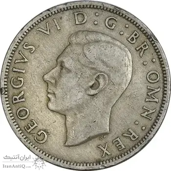 سکه 1/2 کرون 1948 جرج ششم - VF35 - انگلستان