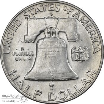 سکه نیم دلار 1963D فرانکلین - MS61 - آمریکا