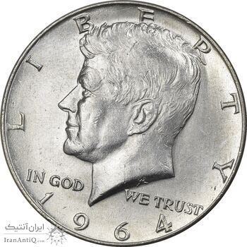 سکه نیم دلار 1964 کندی - MS61 - آمریکا