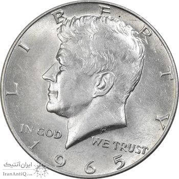 سکه نیم دلار 1965 کندی - AU58 - آمریکا